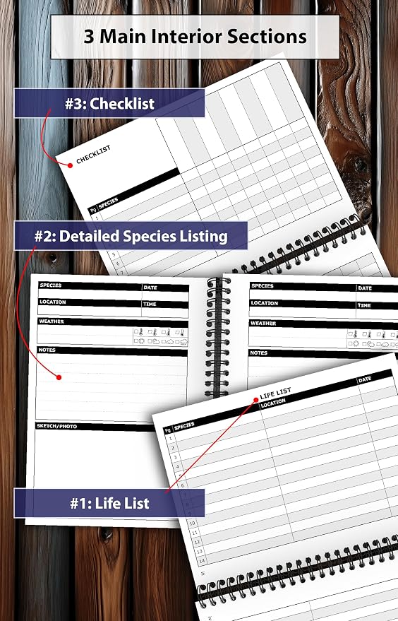Birding Journal with Life List & Checklist A5 - Image 4
