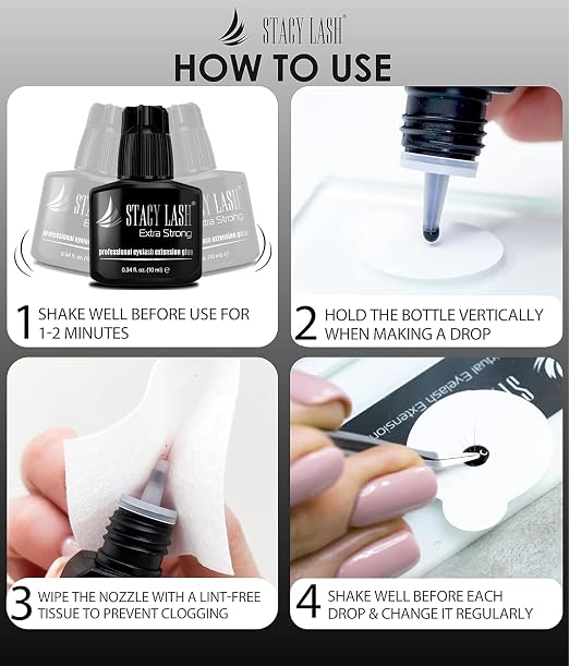 Extra Strong Eyelash Extension Glue Stacy Lash / 0.5-1 Sec Dry/Retention – 8 - Image 8