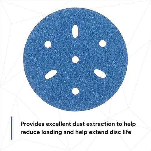 3m 3M-36142 Hookit Blue Abrasive Disc Multi-hole, 3 80 Grade