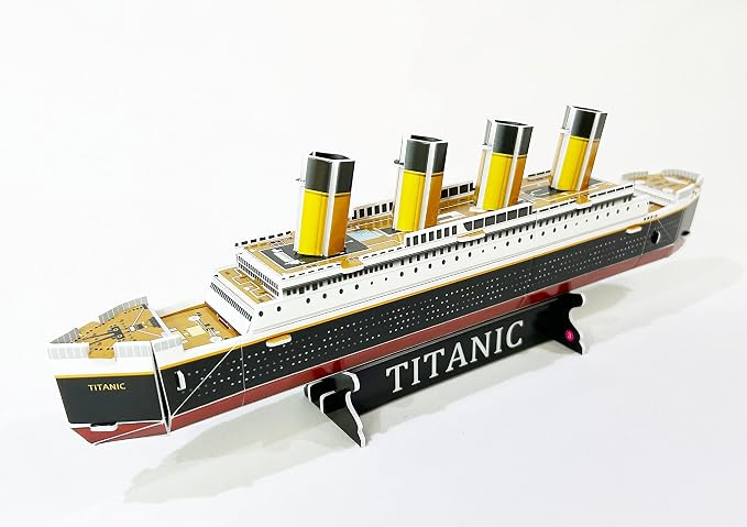 Brick Loot Titanic Ship Paper Craft Kit 3D Puzzle, 30 Piece Ocean Liner Model - Image 5