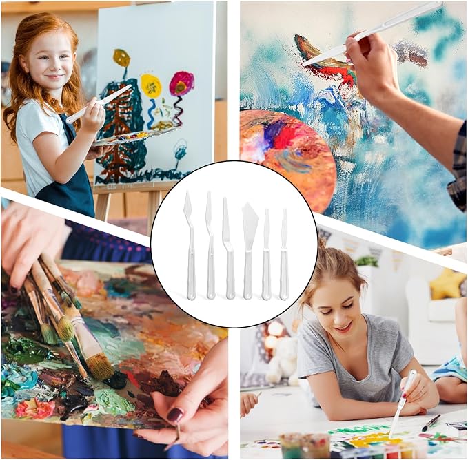 30Pcs Plastic Spatula Palette Knives Set, Pallete Knife Thin and Flexible Art - Image 6