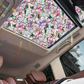 Bloss Purple Magnolia Flower Sunroof Film Decorative, Stain Glass Window Film by Bloss