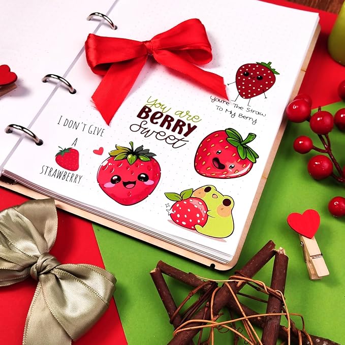 BulbaCraft 100Pcs Strawberry Stickers & Laptop Decals - Image 6