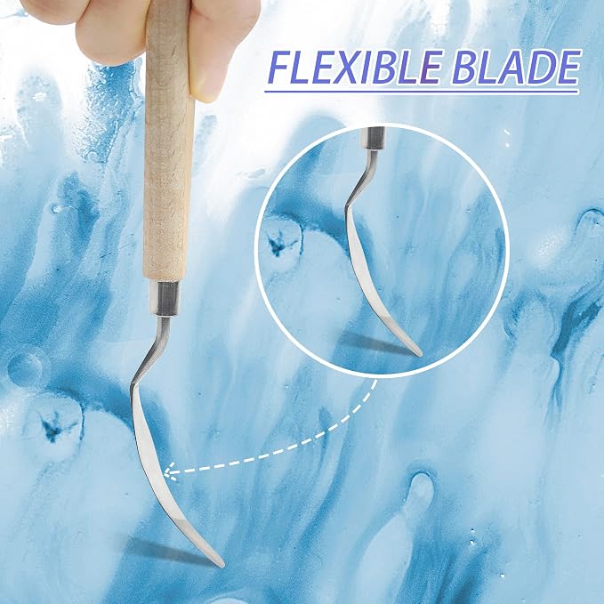 5Pcs Palette Knives Set with Wooden Handle - Image 4