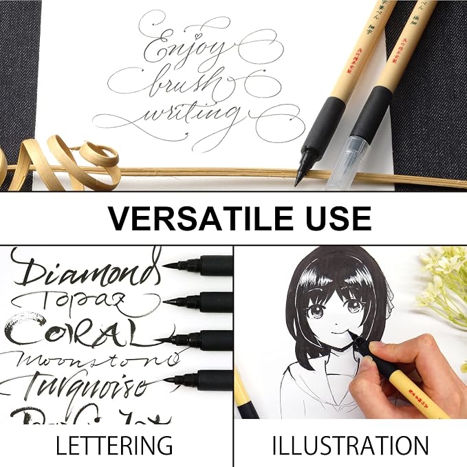 Kuretake Bimoji Brush Pen, Hand lettering and Illustration, - Image 5
