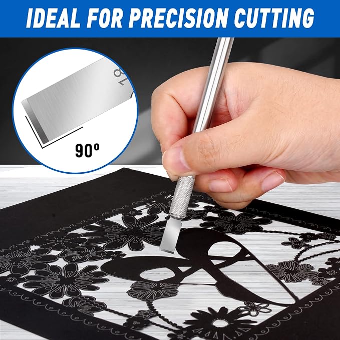 DIYSELF 100 Pack Exacto Knife Blade Refills #18, Hobby Blades Replacement - Image 2