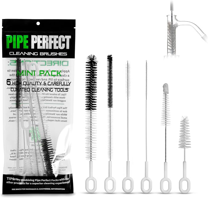 Pipe Perfect Mini Brush Set – 7-Piece Precision Cleaning Kit by StemClenz