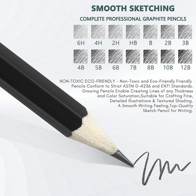 Luwans Drawing Pencils Set of 14 Sketch Pencils - Image 5