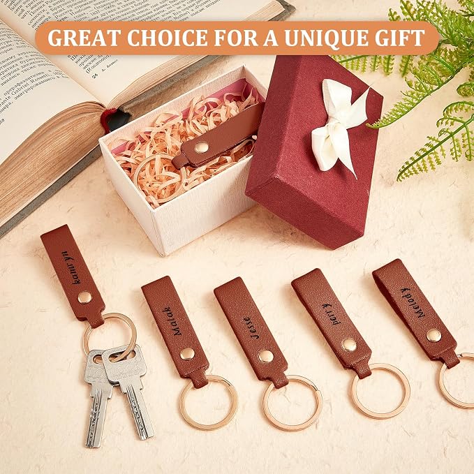 Wavyknot 100 Pcs PU Leather Keychain Blanks Bulk Laser Engraving Blanks - Image 4