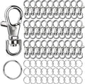 LEOBRO 60PCS Lobster Claw Clasps and Key Rings, Keychain Making kit by LEOBRO