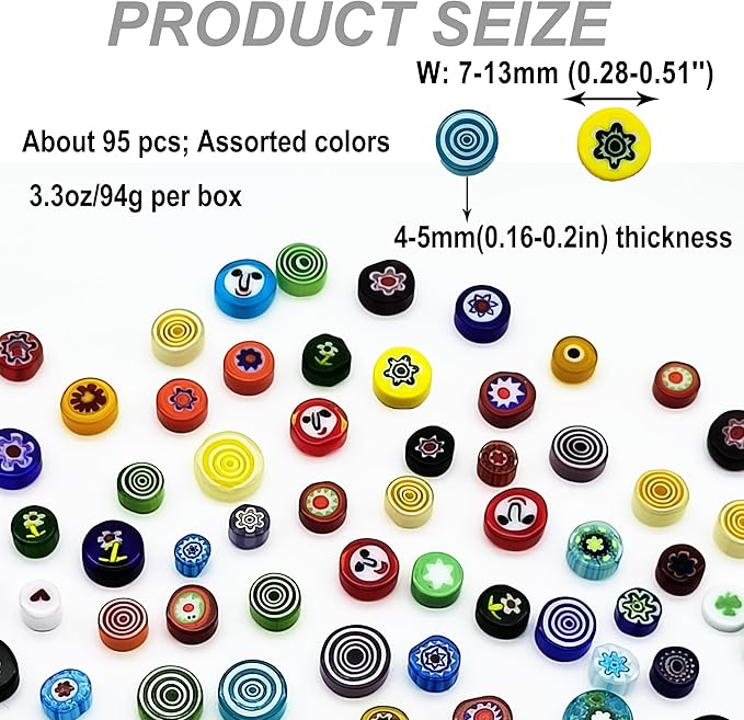 EDFLIFE Flat Glass Millefiori for Mosaic Making Supplies, Mosaic Tiles for - Image 2