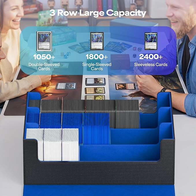 UAONO Trading Card Storage Box, Holds 1800 Sleeved Cards - Image 3