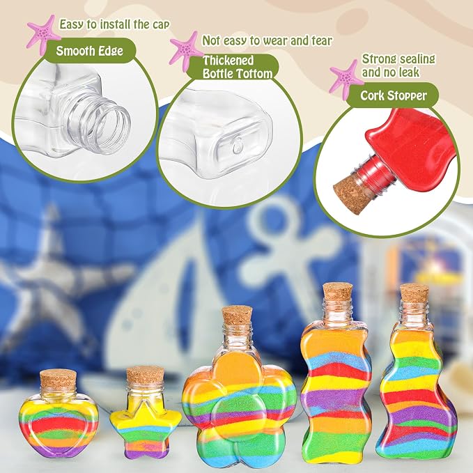 Shappy 100 Pcs Plastic Sand Art Bottles - Image 5