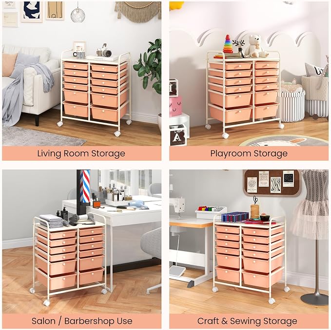 BECOMFORT 12-Drawer Rolling Cart - Image 8