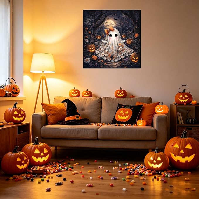 Halloween Pumpkin Stamped Cross Stitch Kits - Image 4