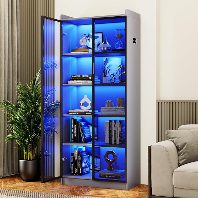 Dystler 65" Tall 5-Tier Display Cabinet by CraftYourIdealHomeLife