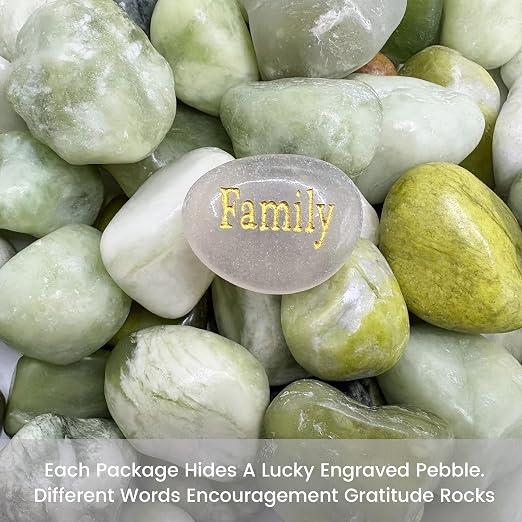 SIDONG 5 LB Jade Pebbles, 1.2-2Inch Natural Decorative Polished Jade Stones - Image 2