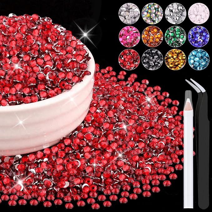 8000PCS 3mm Resin Rhinestones Bulk by BELLEBOOST