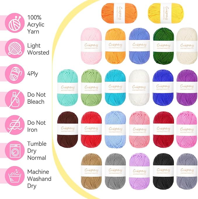 Coopay Traveling Crochet Kit for Beginners Adults, All in One Crochet Kit - Image 7