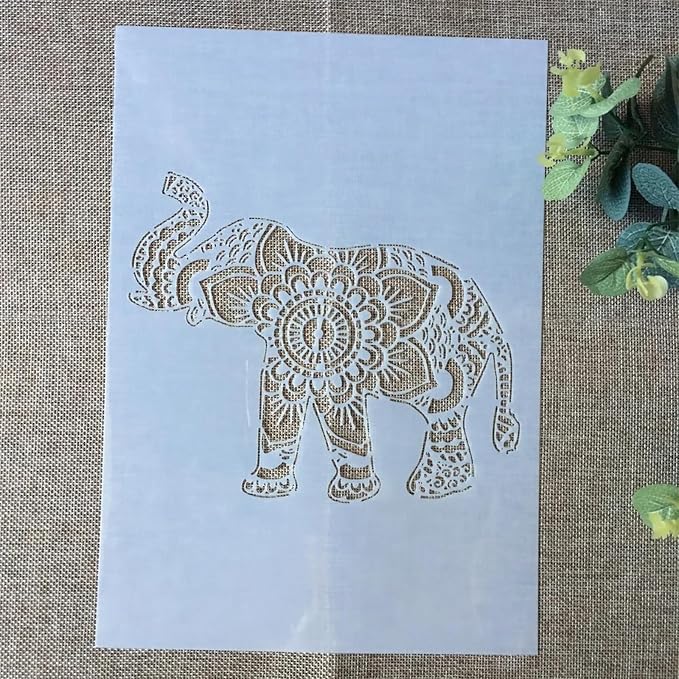 TIAMECH A4 Reusable Nose Up Elephant Stencil - Image 3