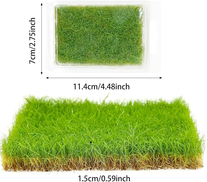 Woohome 2 PCS Model Grass Tufts Resin Static Scenery Model, Artificial Grass - Image 5