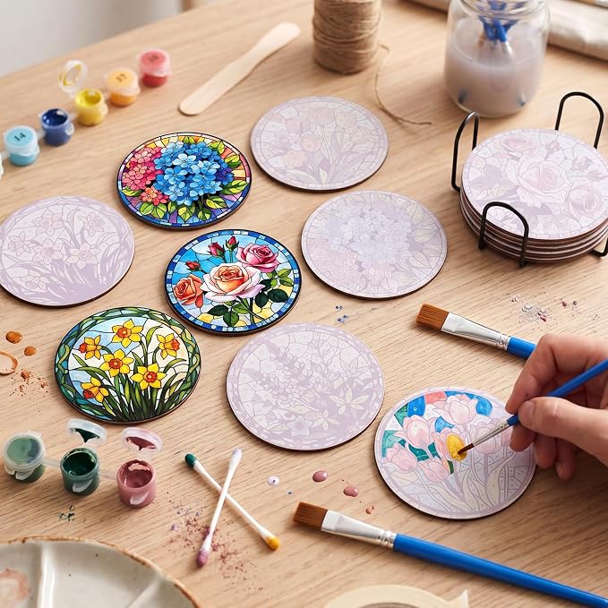 Reallnaive 16 Pcs Flower Paint by Numbers Kit - Image 2