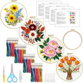 Zhenqing 4-Piece Floral Cross Stitch Kit by ZhenqingHomeFlagship
