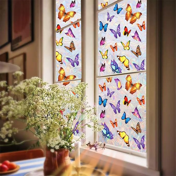 Butterfly Design Stained Glass Window Film - Image 5