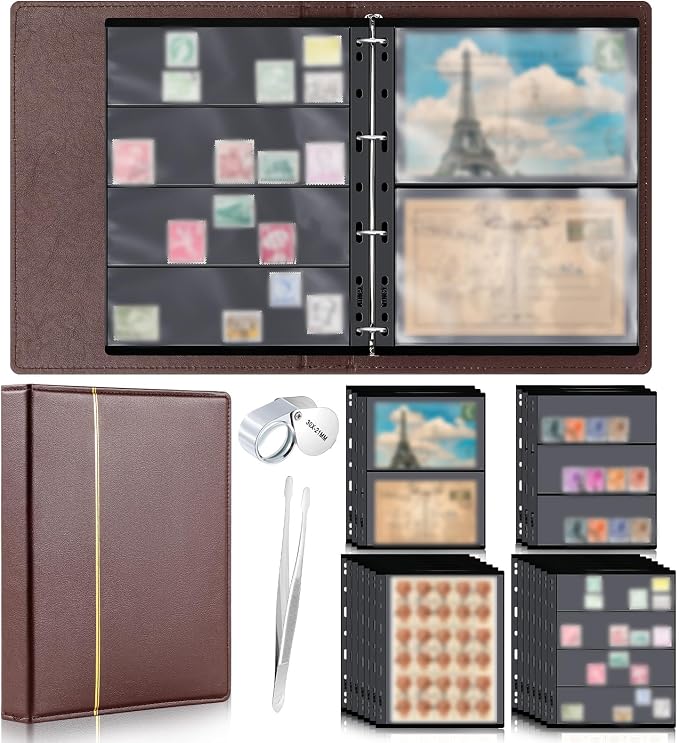 Stamp Collecting Album Binder Kit by Lewtemi