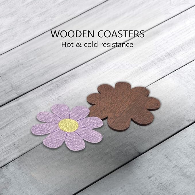 Bulerrylulu 6 Pcs Flower Diamond Painting Coasters Kits - Image 7