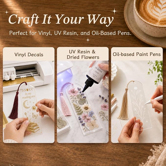 40 Pcs Clear Acrylic Bookmark Blanks Bulk - Image 7