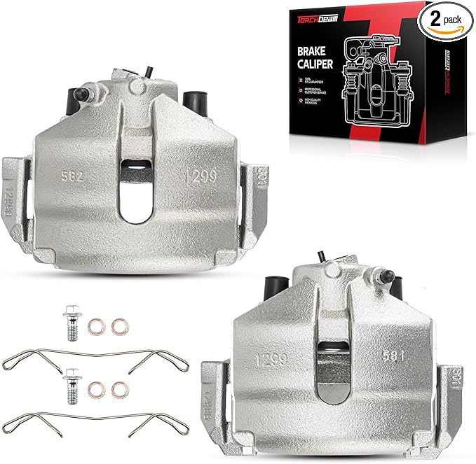 Torchbeam Front Brake Calipers Set for Volkswagen 2005-2014 Jetta 2.5L, Volkswagen 2013-2018 Jetta 1.4T, Front Left and Front Right Calipers Replace # 19B2974+19B2975