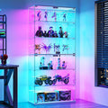 Dystler 6-Tier Glass Display Cabinet, RGB LED Lights by CraftYourIdealHomeLife