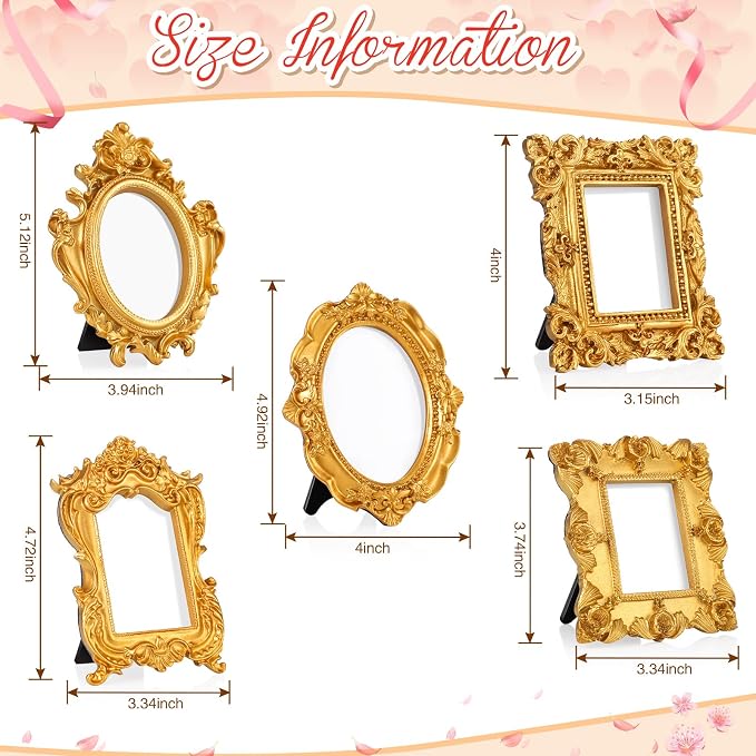 Maitys 50 Pcs Mini Picture Vintage Frames - Image 2