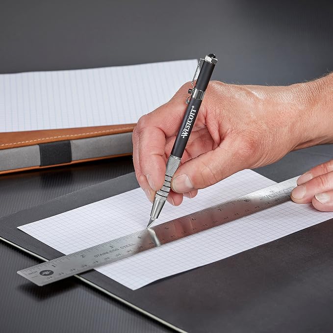 Westcott 16963 Pen-Style Retractable CarboTitanium Bonded Hobby Knife - Image 6