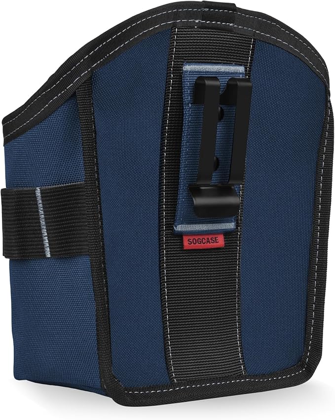 Tool Pouch Nails Screws Bag with Belt Clip (XL, Blue)