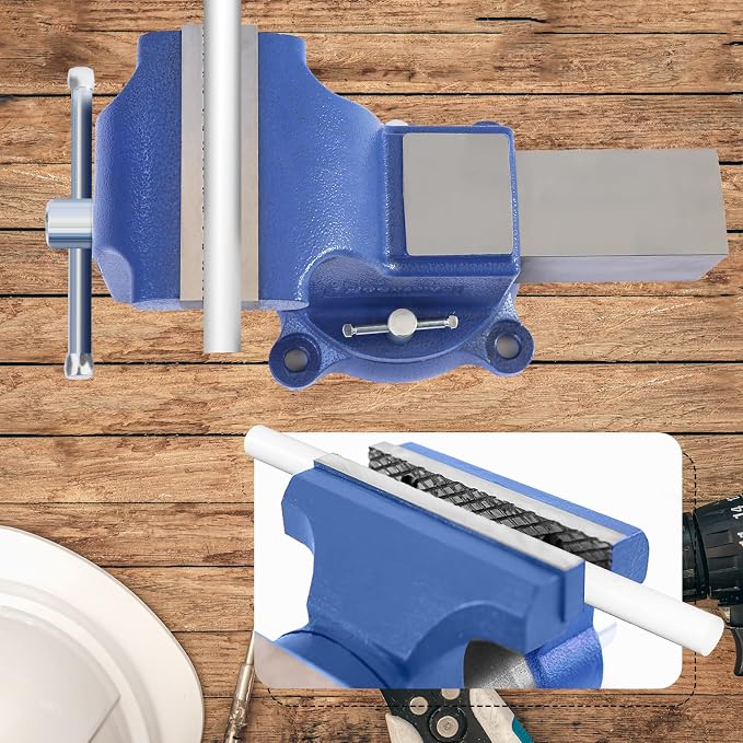 6" Heavy-Duty Bench Vise 13200LBS Stronger Clamping Force Ductile Iron Bench - Image 7
