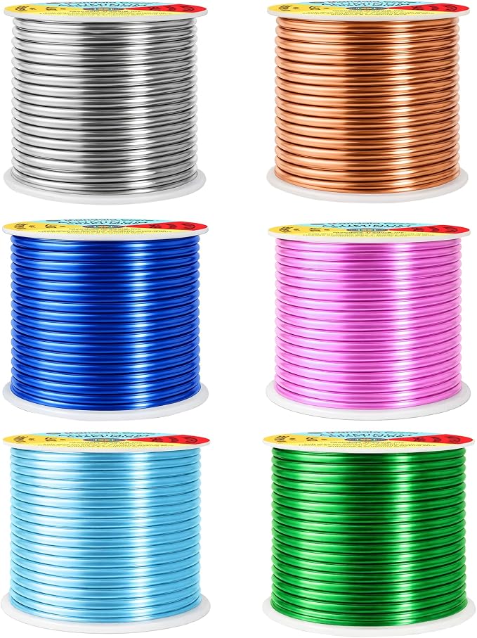 Mandala Crafts 10 GA Pink Green Blue Assorted Anodized Aluminum Craft Wire | - Image 2