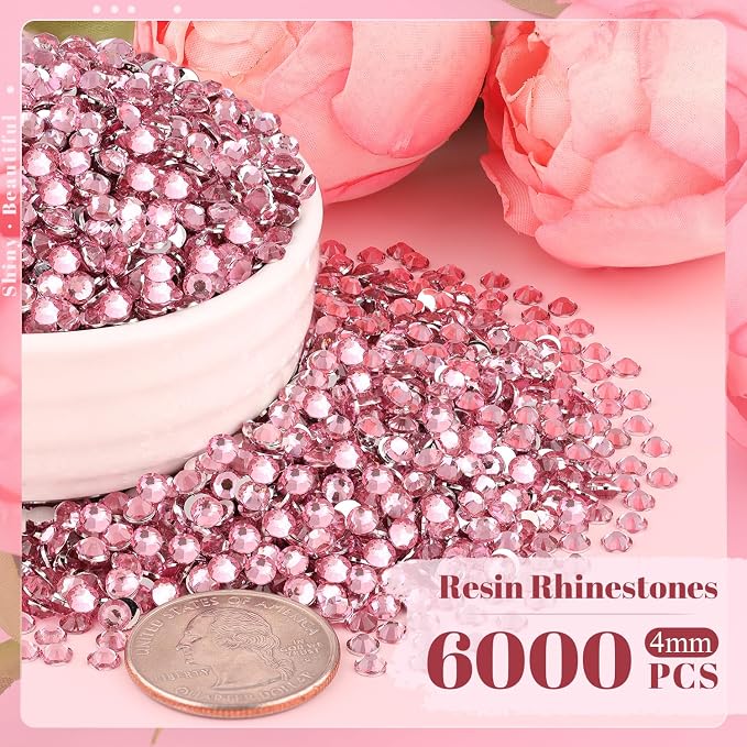 6000PCS 4mm Resin Rhinestones Bulk - Image 2