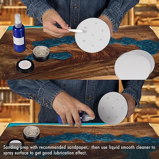 Premium Resin Polishing Kit for High Gloss Finishes - Epoxy Compound Smooths Out Counters, Marble, Glass, Metal, Rock