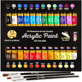Acrylic Paint Set Canvas Art Paints 24 Colors Perfect Paint Finish by KOLORKINGDOM