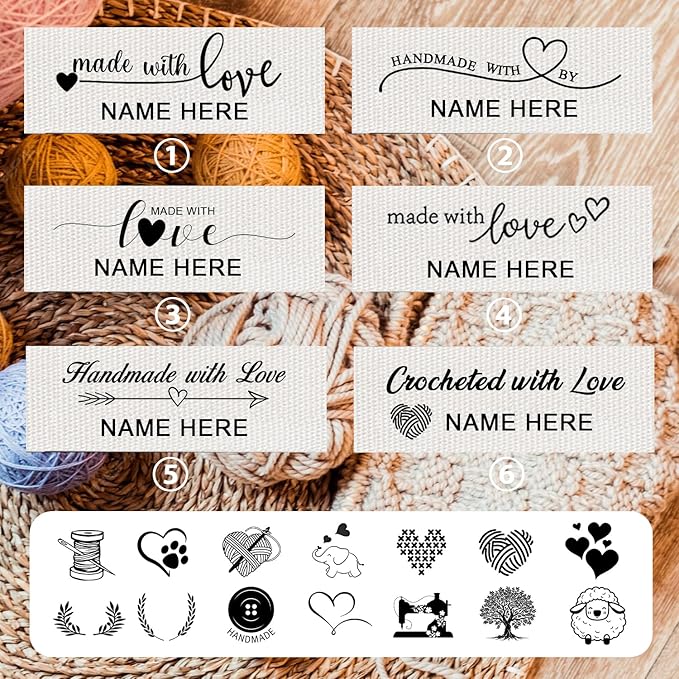 Custom Cotton Tags Fabric Labels, Personalized Sewing Labels - Image 2