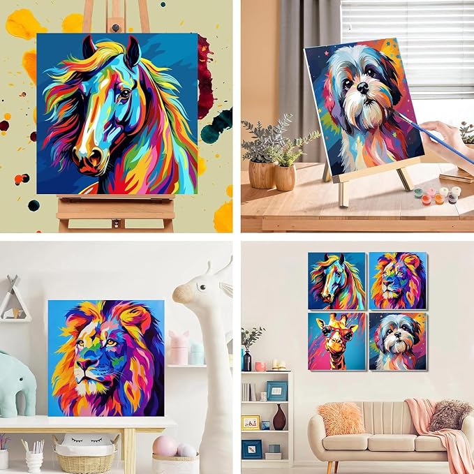 cviokrdu 4 Pack Paint by Numbers Kit - Image 7