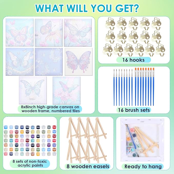 RoundFunny 8 Set Paint by Numbers Kit - Image 2