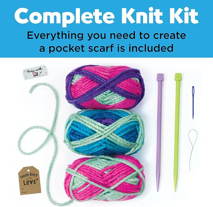 Creativity for Kids Learn to Knit Pocket Scarf - Image 3