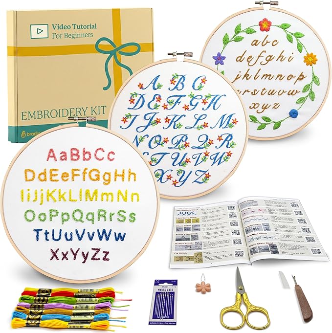 Bradove Alphabet Embroidery Kit by Bradove