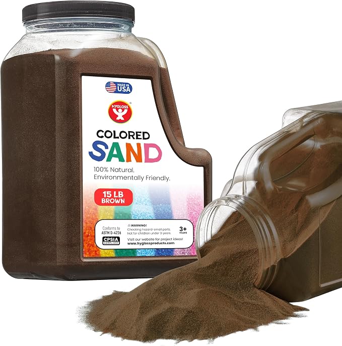 Hygloss Colored Sand for Crafts - 15 lb Bottle by HyglossProductsInc
