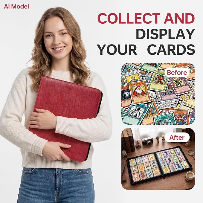 Card Binder 12 Pocket, Premium 720 Double Sided Pocket Collection Binder - Image 7
