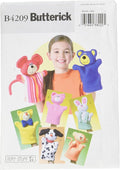 BUTTERICK PATTERNS B4209 Kids' Hand Puppets, One Size Only by Butterick
