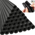 Amylove 24 Pcs 3.3 Feet Foam Pipe Insulation Foam Tube Insulating Water Pipe Pool Swim Noodles Heat Preservation Pipe Covers for Tubing Outdoor Freeze Protection (Black,1/2 Inch)